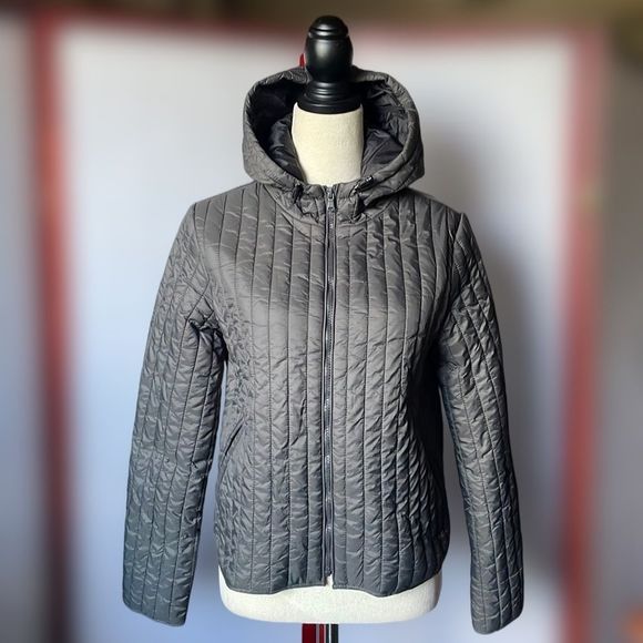 Urban Outfitters BDG Charcoal Gray Quilted Lightweight Puffer (Size: Medium) - Picture 3 of 10